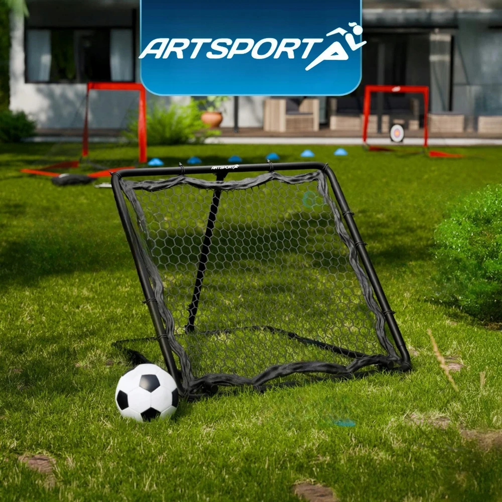 Juskys Artsport Futbolo atmušimo treniruoklis Power Pass 100x100x97 cm juodas