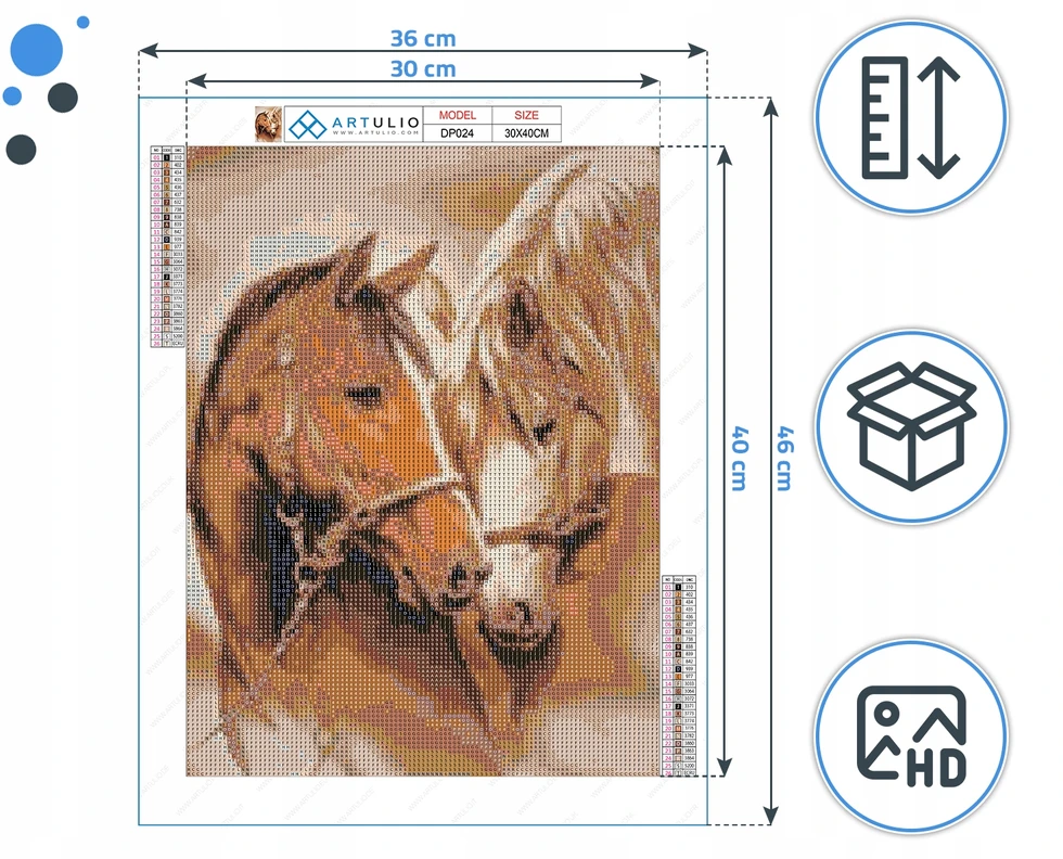 Artulio Deimantinis siuvinėjimas deimantų tapyba mozaikos aksesuarai 5d arklių arklidės ferma
