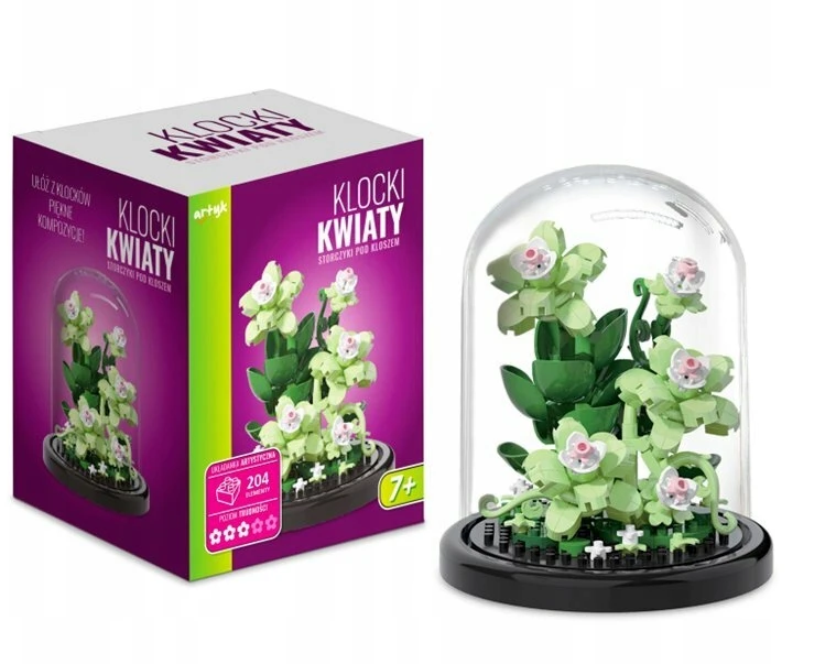Artyk Konstrukciniai kaladėlių rinkinys: Orchidejos po gaubtu, 204 el.
