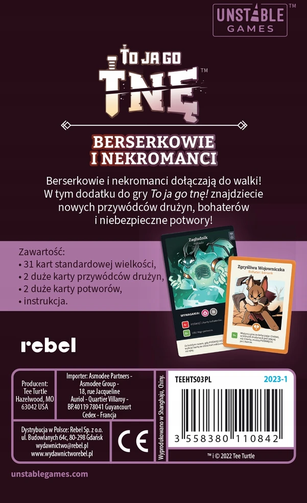 Rebel Aš jį pjaunu! Berserkers ir Necromancers plėtra 2-6 žmonės, amžius 10+