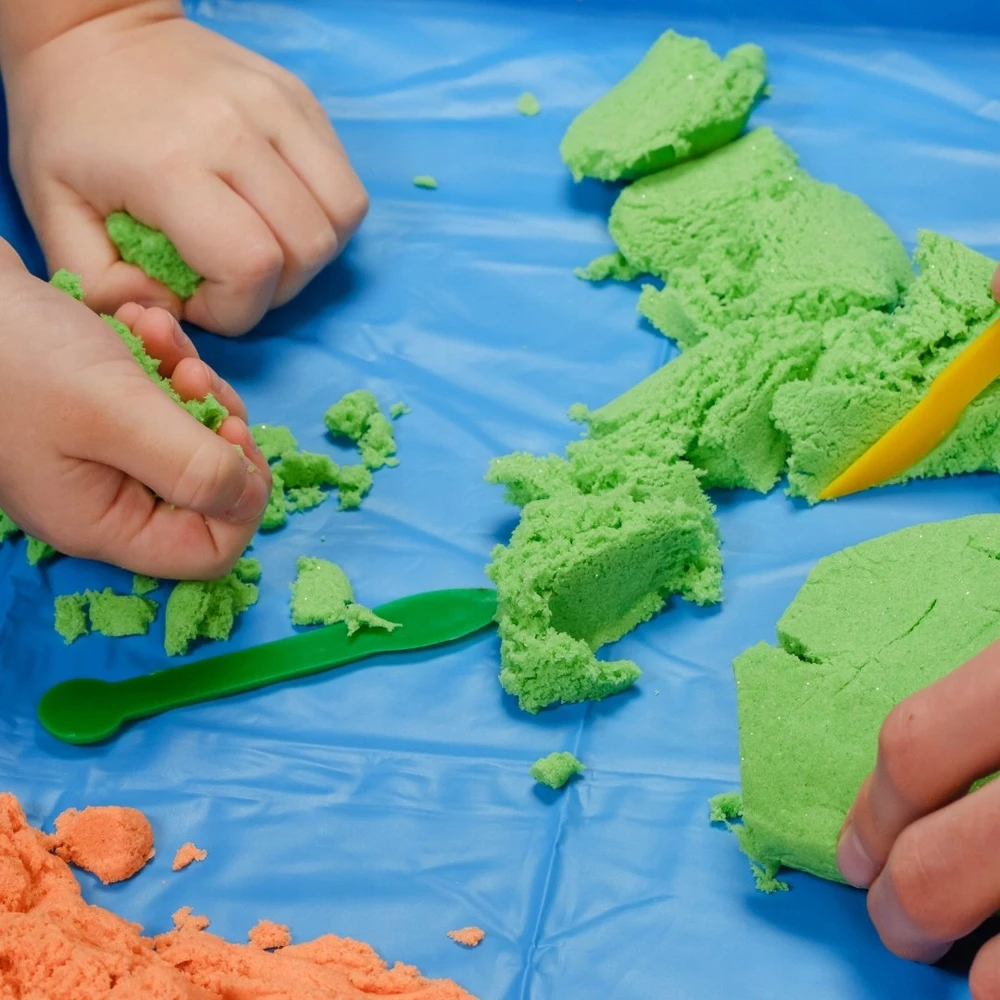 Asato Kinetic Sand 3kg rinkinys vaikams Baseinas Formos Formos dovanoms