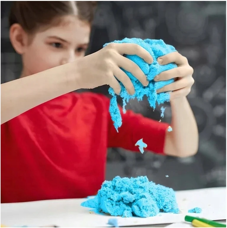 Asato Kinetic Sand 3kg rinkinys vaikams Baseinas Formos Formos dovanoms