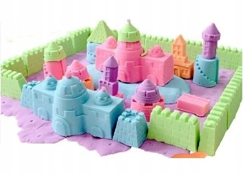 Asato Kinetic Sand 3kg rinkinys vaikams Baseinas Formos Formos dovanoms