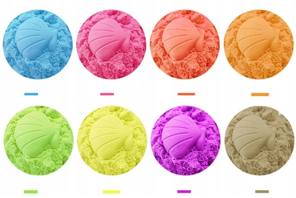 Asato Kinetic Sand 3kg rinkinys vaikams Baseinas Formos Formos dovanoms