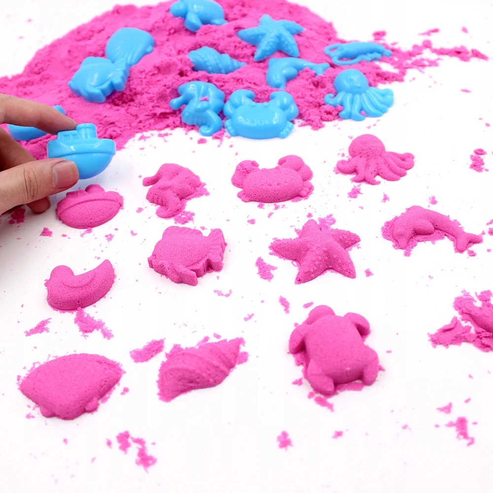Asato Kinetic Sand 3kg rinkinys vaikams Baseinas Formos Formos dovanoms
