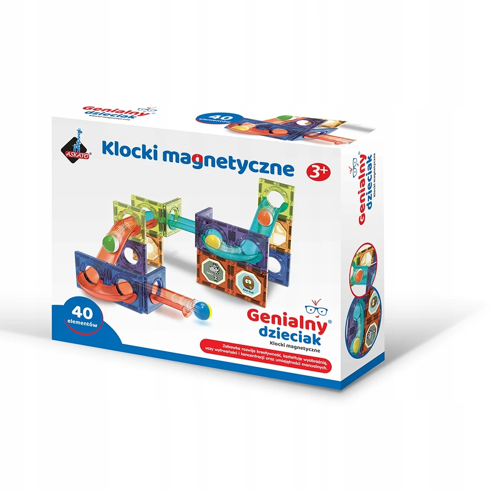 Askato Magnetiniai konstruktoriai su kamuoliukais vaikams