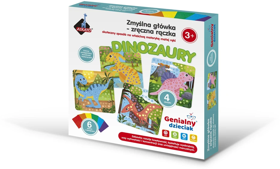 Askato Tešla iš putplasčio, sumani galva ir gudri rankena, DINOZAURAI