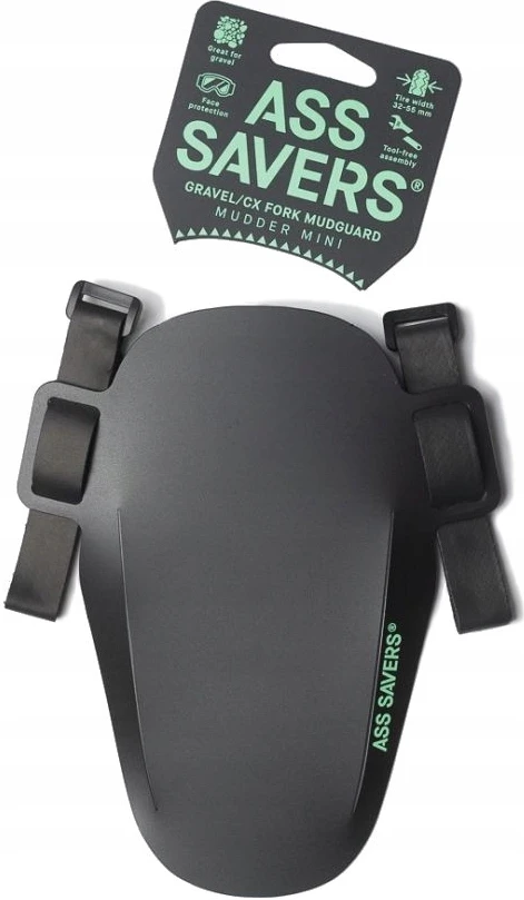 None Ass Savers Mudder Mini Gravel priekinis purvasaugis - juodas