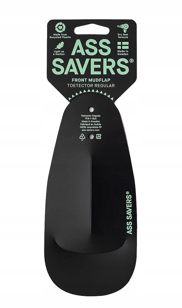Ass Savers Toetector Regular priekinis purvasaugis, juodas