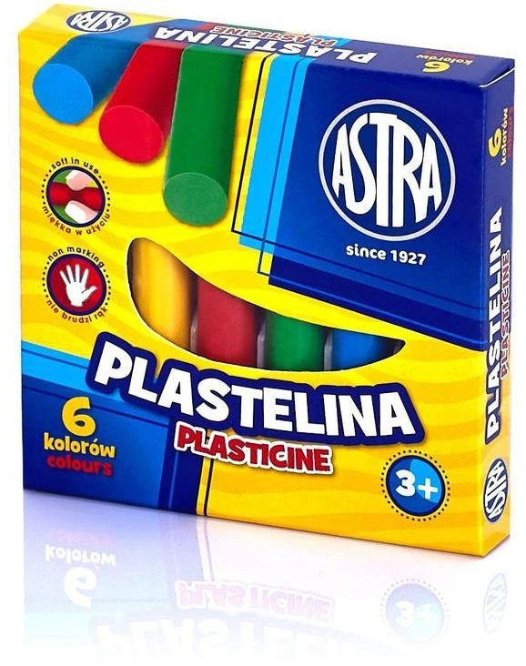 Astra Apvalus plastilinas vaikams 6 spalvos