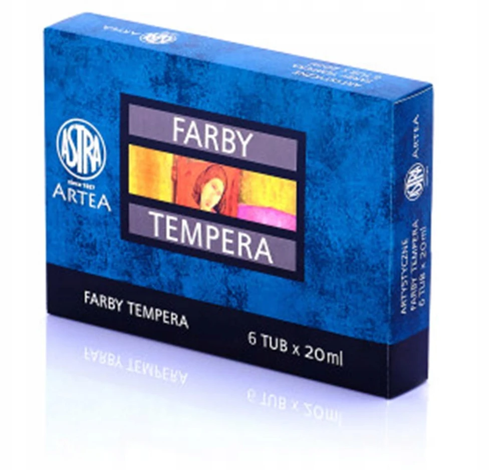 Astra Artea temperiniai dažai, 6 spalvos x 20ml