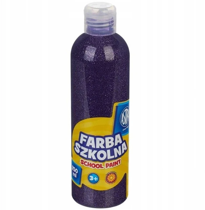 Astra blizgučių plakatų dažų rinkinys, 4 spalvos, 250 ml