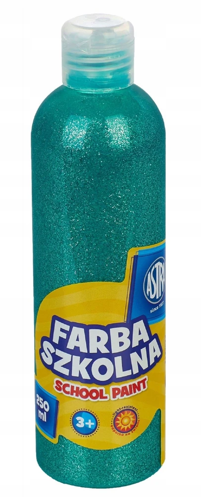Astra blizgučių plakatų dažų rinkinys, 4 spalvos, 250 ml