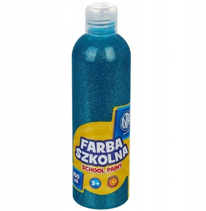 Astra blizgučių plakatų dažų rinkinys, 4 spalvos, 250 ml