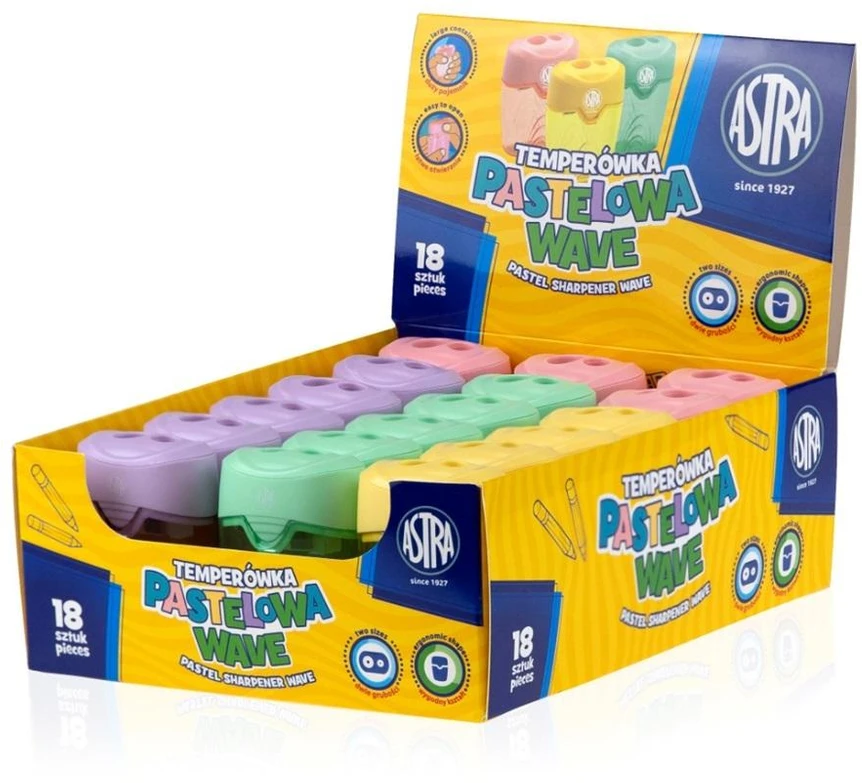 Astra Dvigubo atidarymo drožtukas Wave Pastel (18 vnt.)