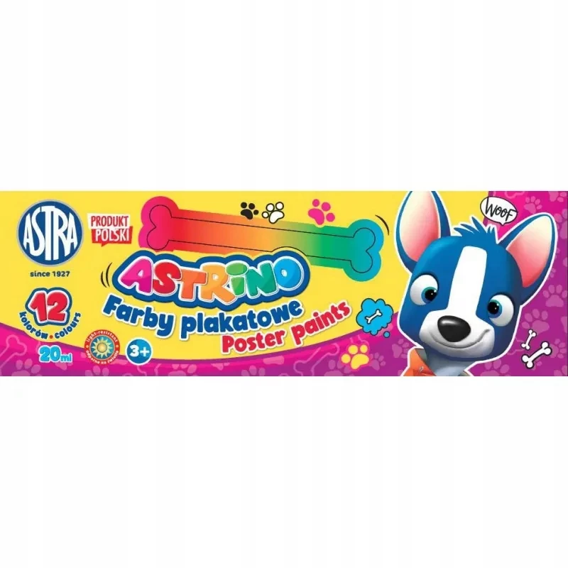 Mokyklos plakatas dažo 12 spalvų 20 ml „Astrino Astra“