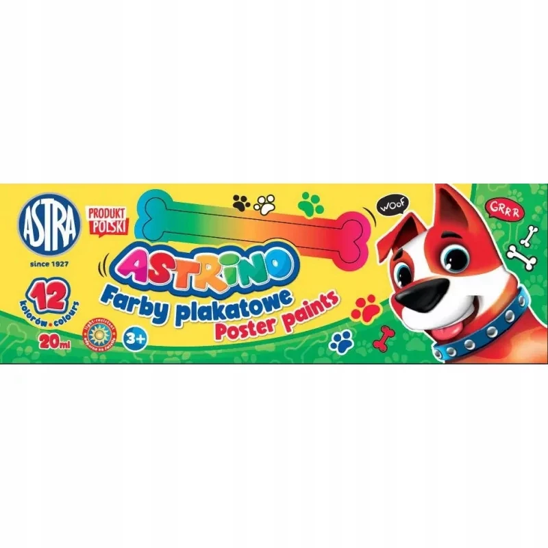 Mokyklos plakatas dažo 12 spalvų 20 ml „Astrino Astra“