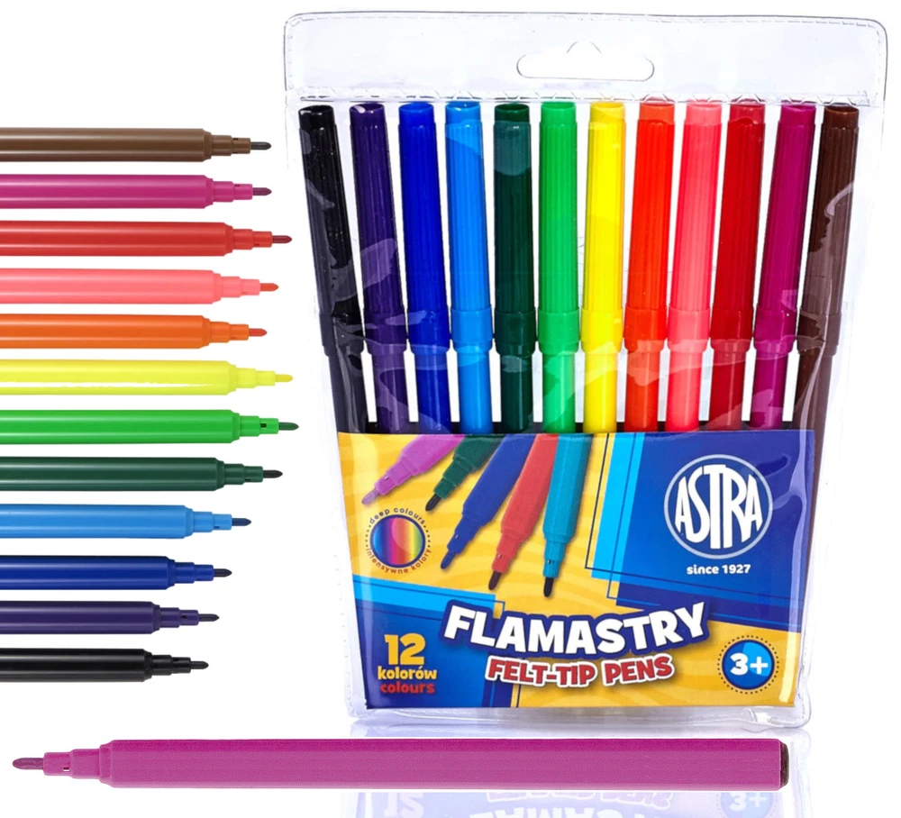 Astra Flamastry Astra 12 kolorów (ASTT0432)