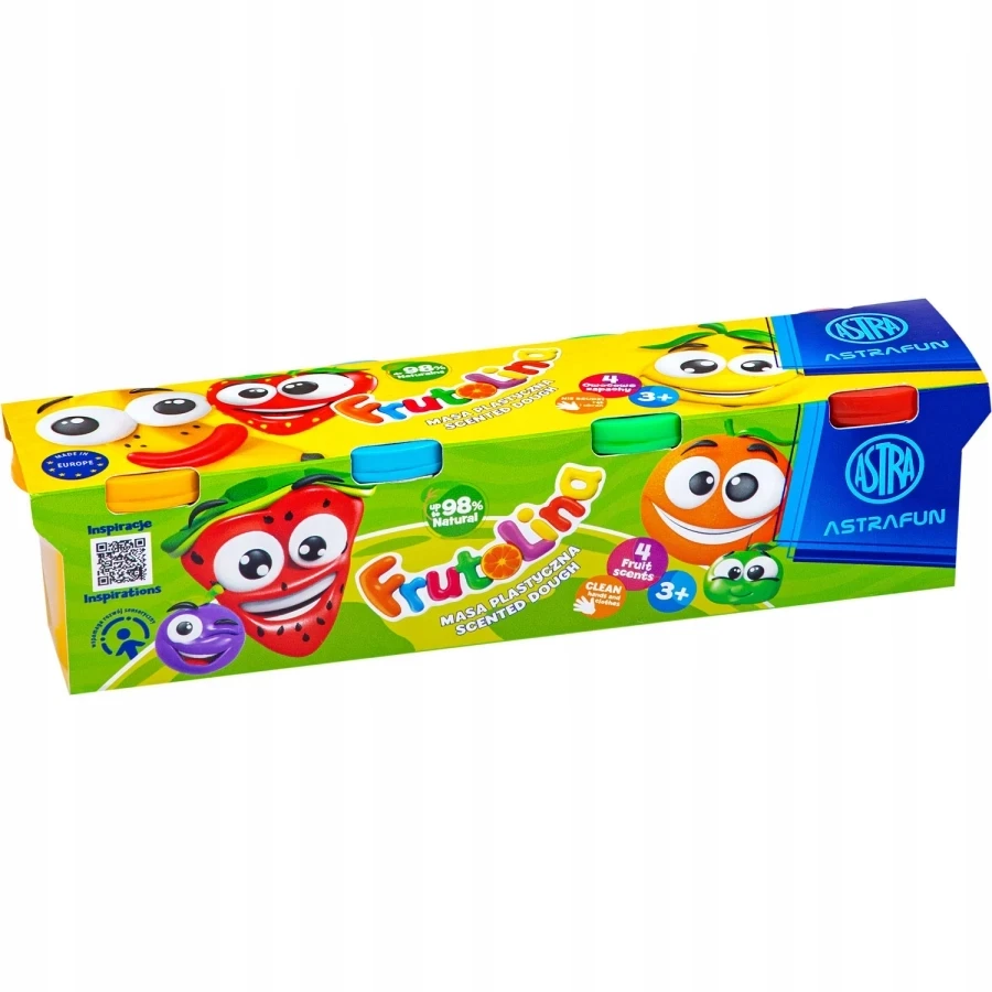 Astra Frutolina masė, 4 spalvos x 100g, vaisių kvapai