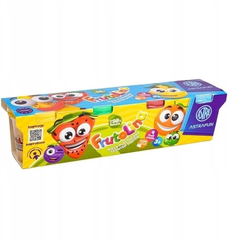 Astra Frutolina masė, 4 spalvos x 100g, vaisių kvapai