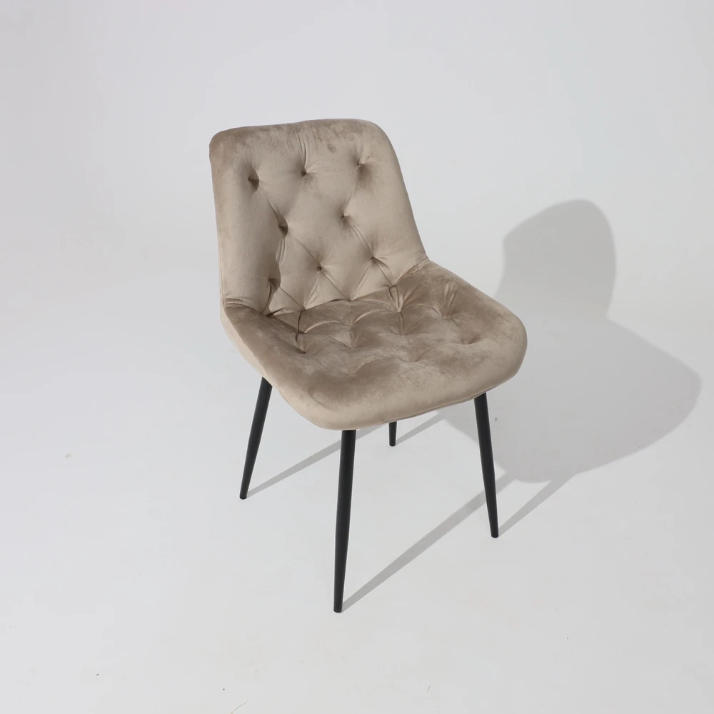 ASTRA KĖDĖ svetainei, valgomajam, svetainės tualetinis staliukas, BEIGE VELOUR, aksominis, patogus