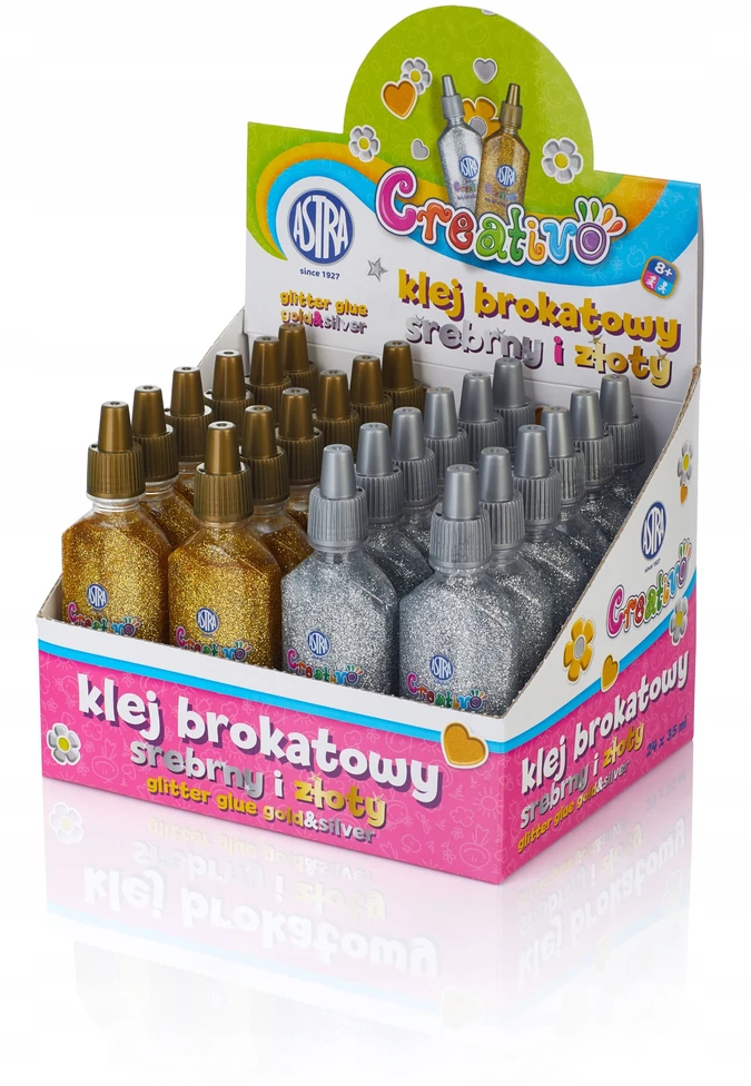 Astra Klej brokatowy 35 ml aukso spalvos / srebrnym