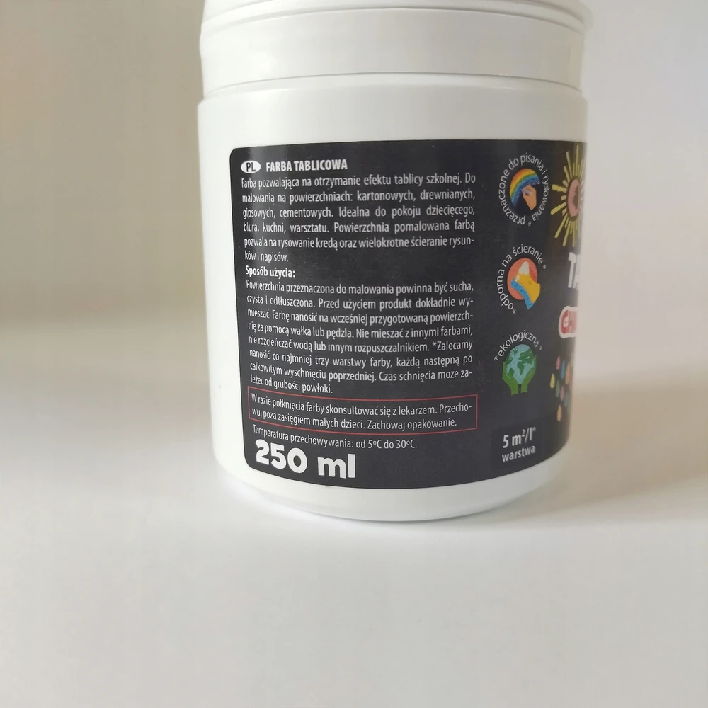 Astra Kreidiniai dažai 250 ml - juodi