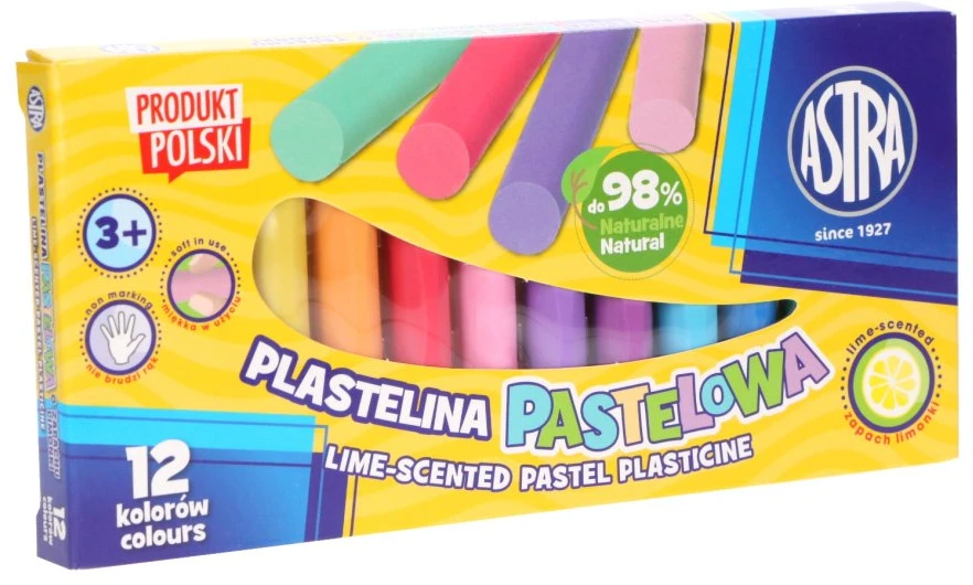Astra Liepomis kvepiantis pastelinis plastilinas 12 spalvų