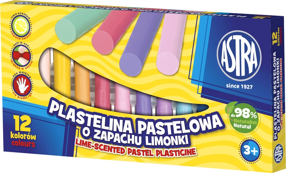 Astra Liepomis kvepiantis pastelinis plastilinas 12 spalvų