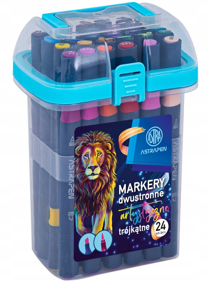 Astra Markery Artystyczne Dwustronne 24 kolory dėžutėje