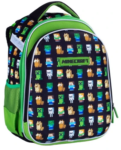 Astra Mokyklinė kuprinė Minecraft, žalia