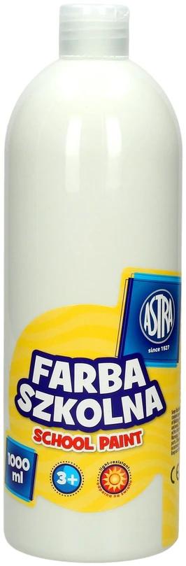 Astra mokykliniai dažai, balti, 1000ml