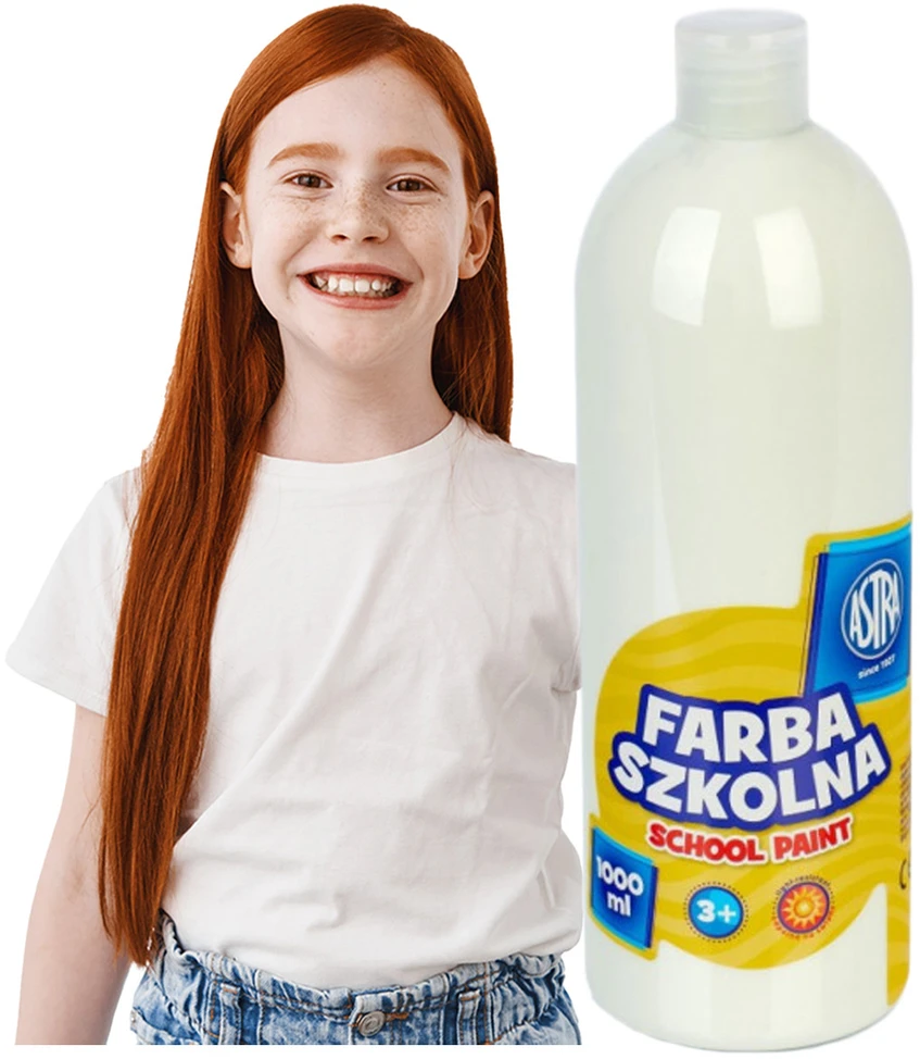 Astra mokykliniai dažai, balti, 1000ml