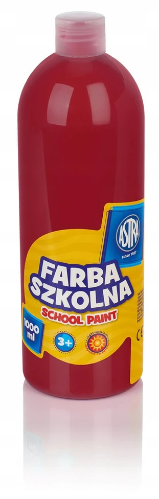 Astra mokykliniai dažai, tamsiai raudoni, 1000 ml