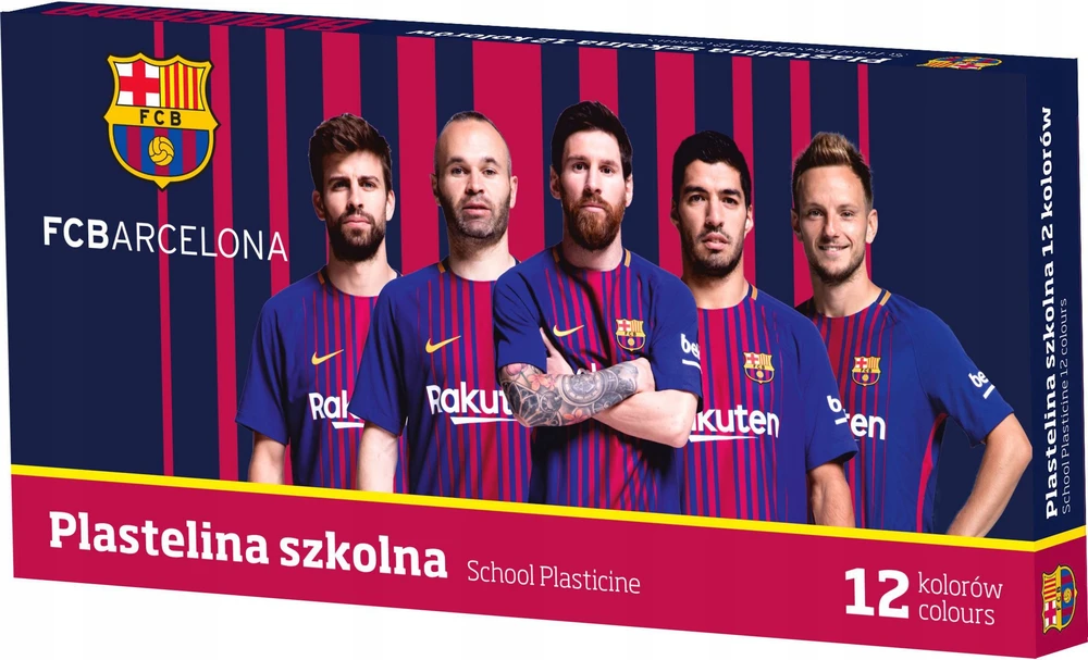Astra Mokyklinis plastilinas, 12 spalvų, FC Barcelona
