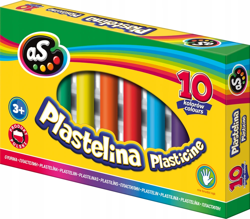 Astra Mokyklinis plastilinas vaikams 10 spalvų, minkštas, nelimpantis
