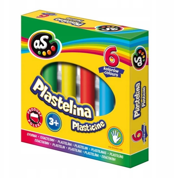 Astra Mokyklinis plastilinas vaikams 6 spalvų, minkštas, nelimpantis