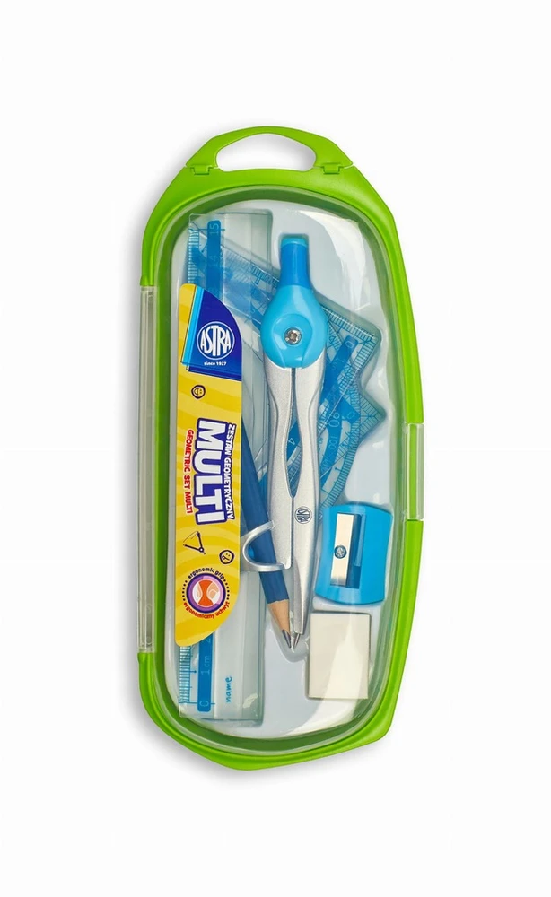 Astra Multi geometrijos rinkinys mokyklai: liniuotės ir kampainiai