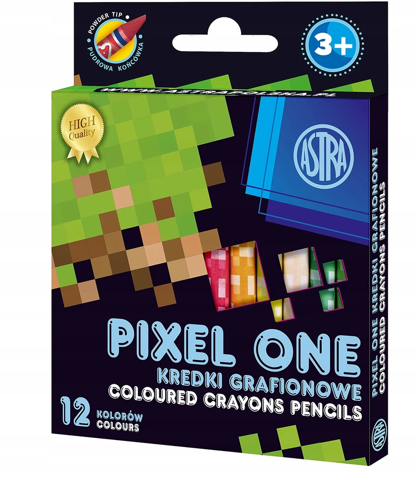 Astra Pixel One vaško kreidelės, 12 spalvų