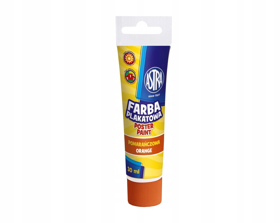 Astra plakatiniai dažai tūbelėje, oranžiniai, 30 ml