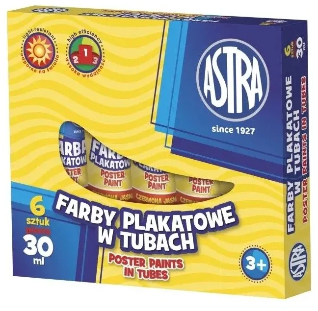 Astra plakatiniai dažai tūbelėje, oranžiniai, 30 ml