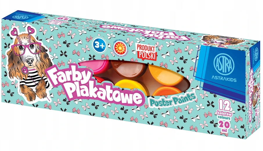Astra plakato dažai - 12 spalvų - 20 ml