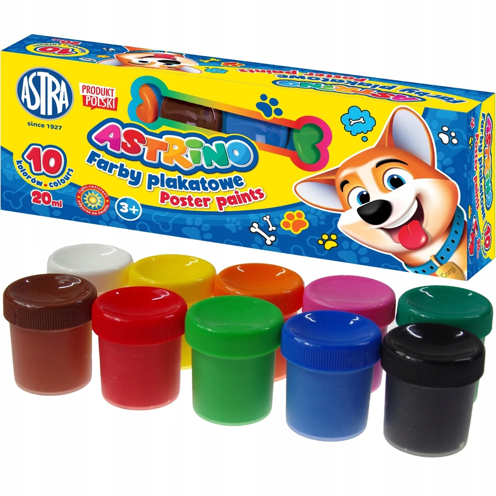 Astra Plakatų dažai 10 spalvų, 20 ml