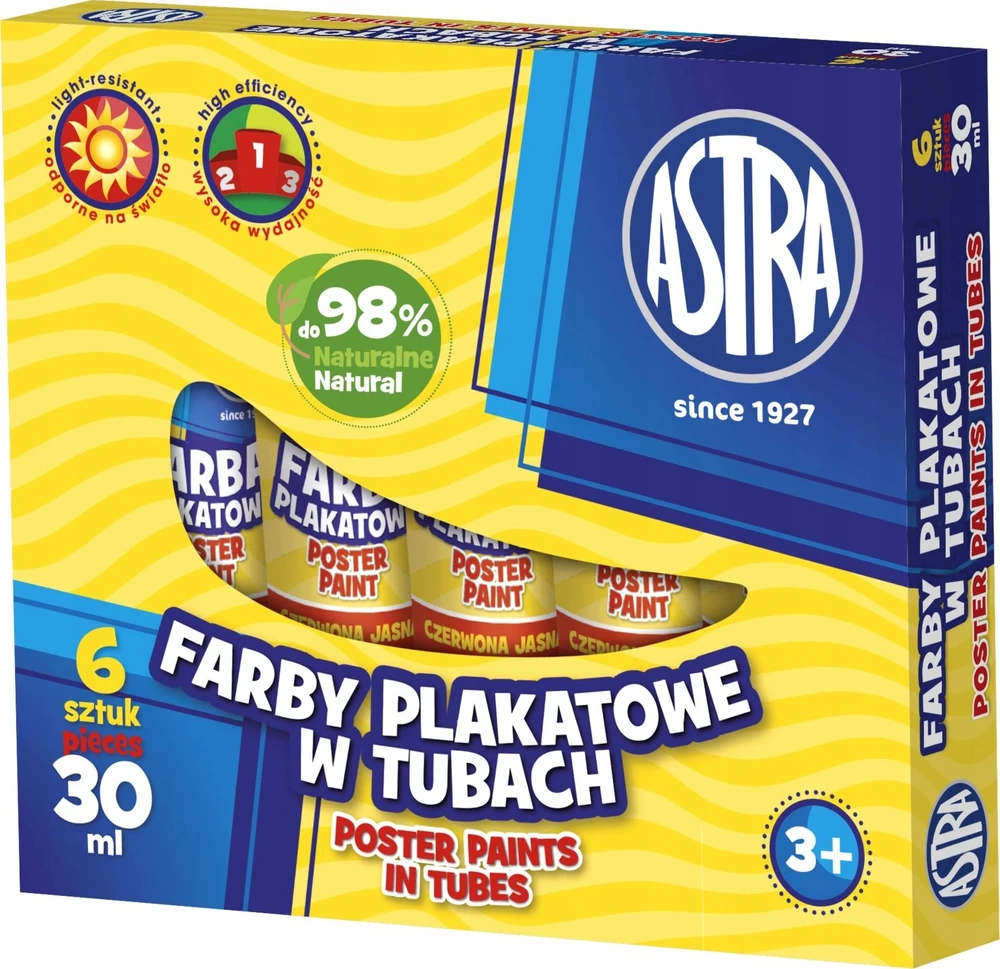 Astra plakatų dažai 30 ml, spalva