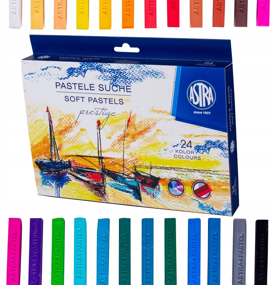 Astra Prestige sausos pastelės, 24 spalvos