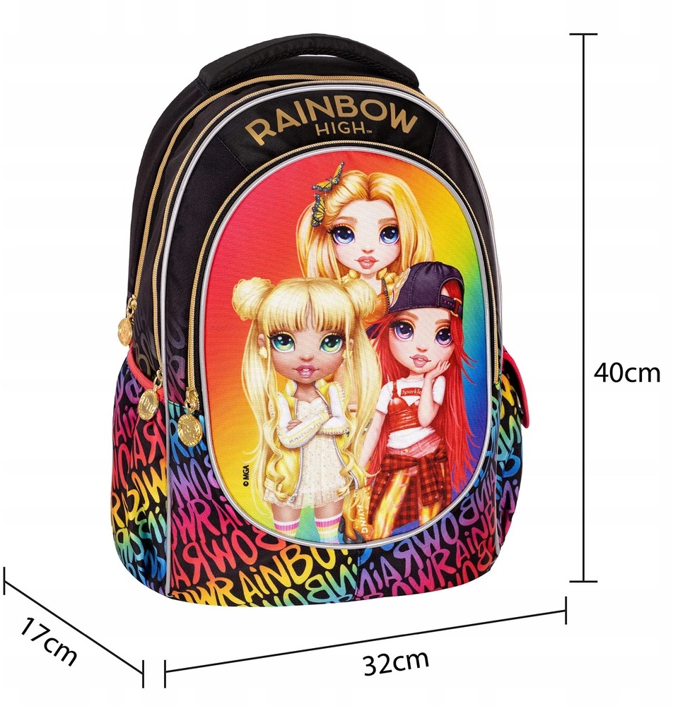 Astra Rainbow High kuprinė, 24l, mergaitėms, vandeniui atspari