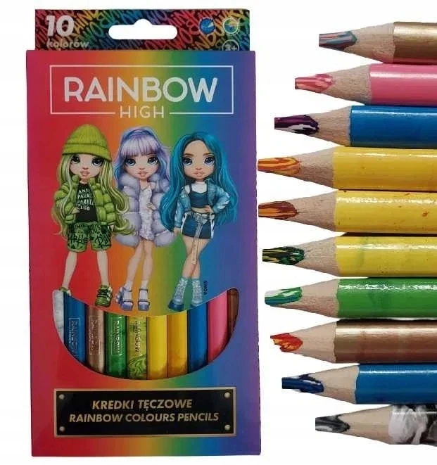 Astra Rainbow High pieštukinės spalvos, 10 vnt.