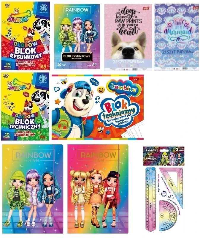Astra Rainbow High spalvoti pieštukai, 12 vnt.