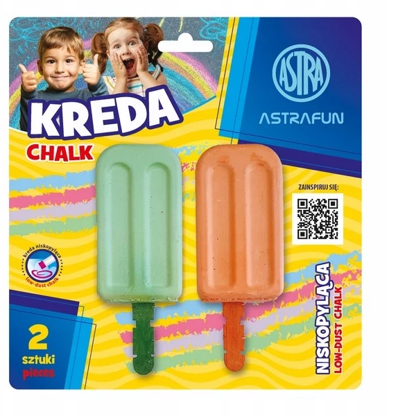 ASTRA šaligatvio kreida Astra Fun Ice Kreminis 2 vnt