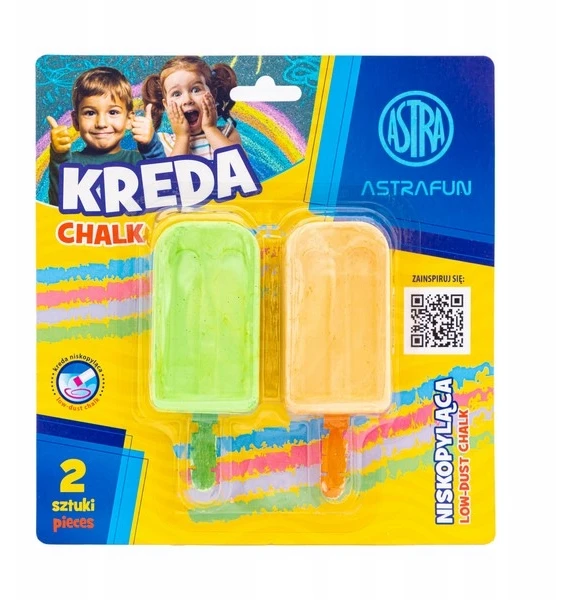 ASTRA šaligatvio kreida Astra Fun Ice Kreminis 2 vnt